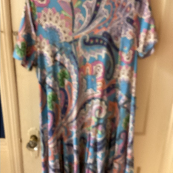 Women’s Ralph Lauren Paisley Dress Size 2X - Picture 3 of 5